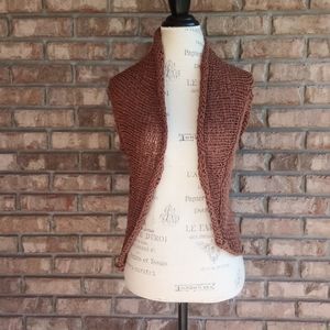 Future Paradise Boho Style Crochet  Woven Vest Size S